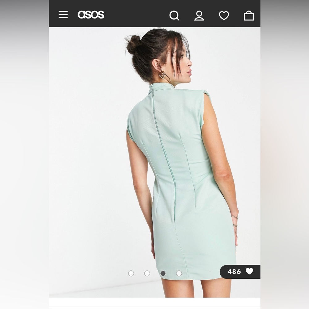 Size 10 asos light green dress